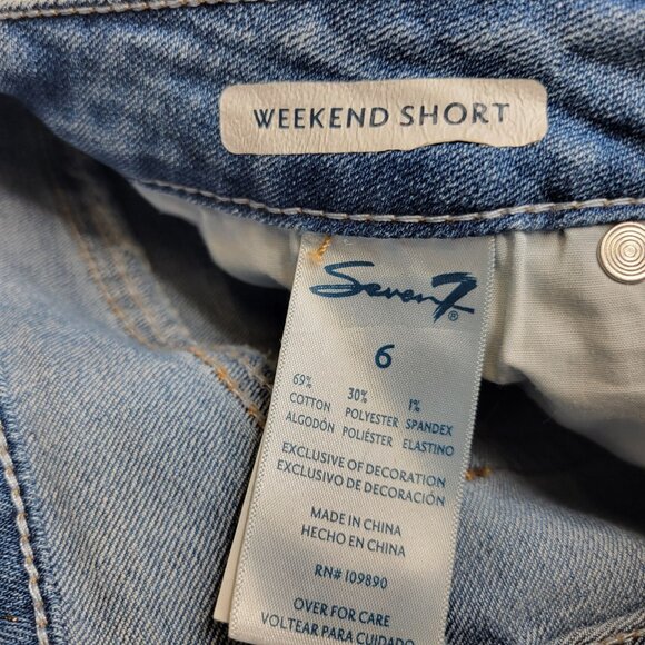 Seven7 Women's Size 6 Jean Shorts Weekend Short Cut Off - Picture 4 of 4